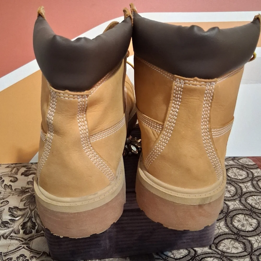 Timberland Juniors Sz6M Shoes Boots Tan-Brown Unisex Women (Sz8)‎ Waterproof